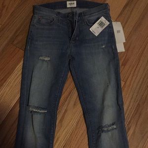Hudson size 24 mid rise ankle skinny jeans